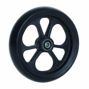 Front wheelchair wheel OMOBIC LOTUS FIBERCORE 6'', D150 x 34 mm, black plastic rim, black PU tyre